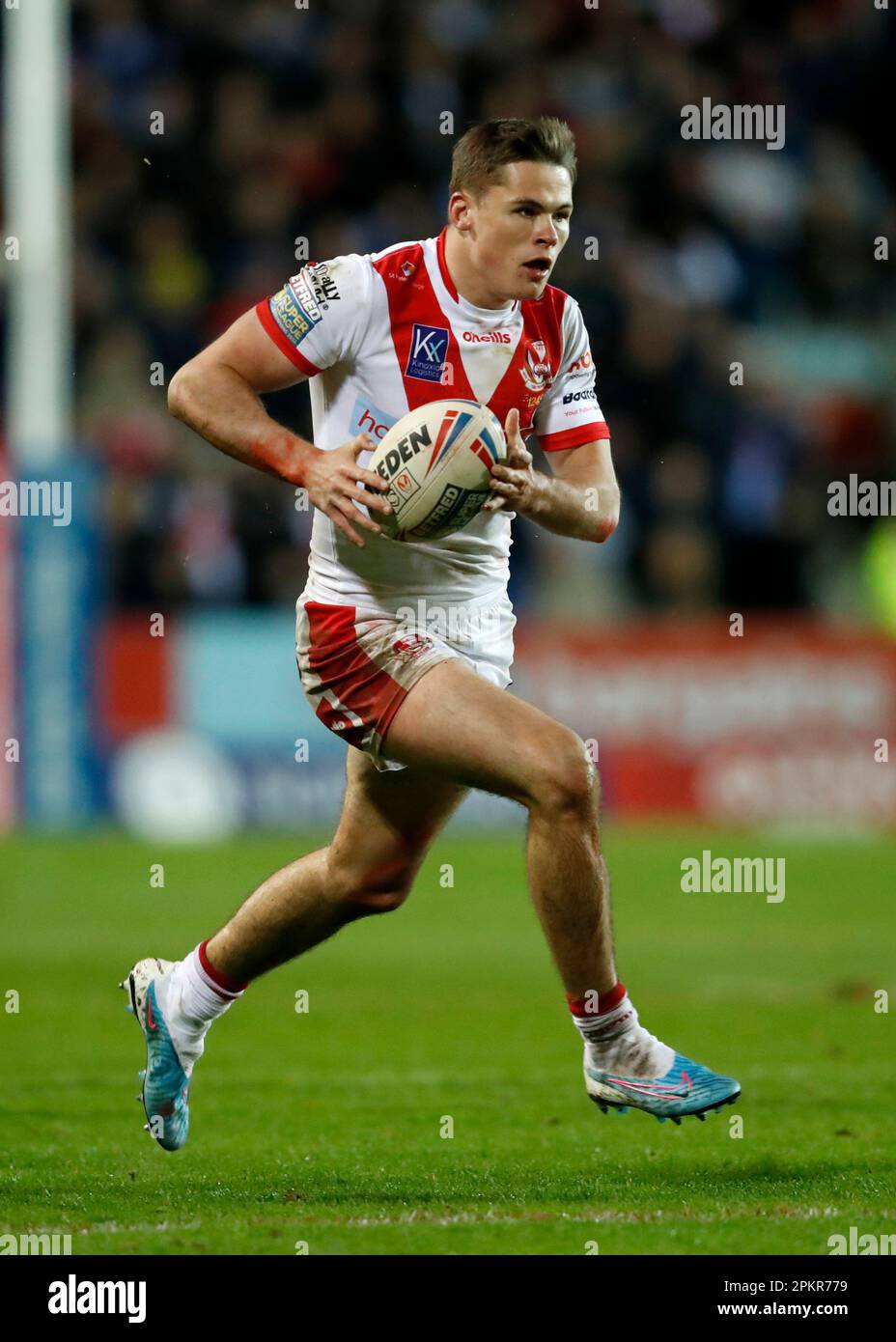 St Helens' Jack Welsby in action during the Betfred Super League match