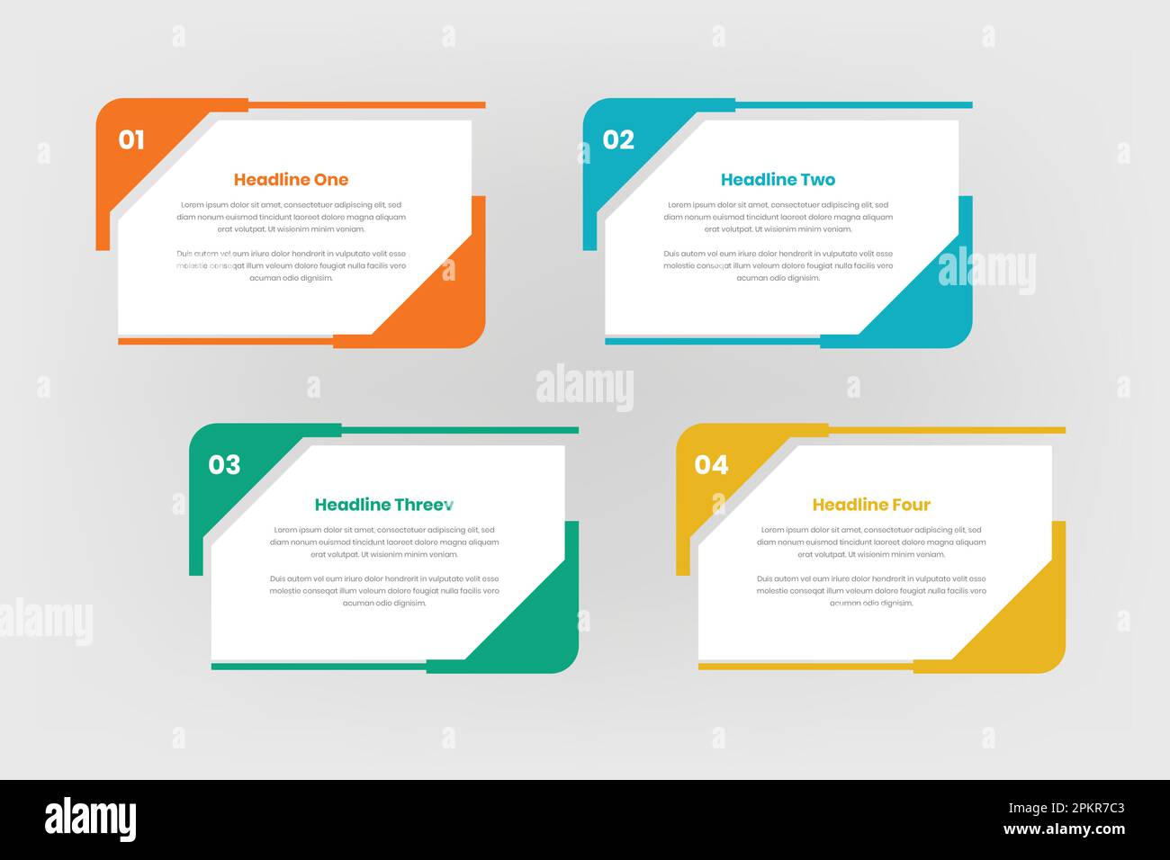Simple card style minimal steps infographic text presentation template