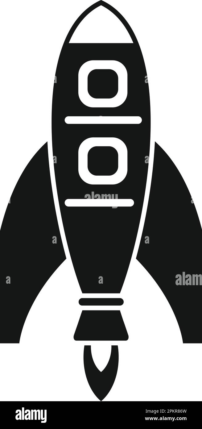 Spacecraft icon simple vector. Rocket launch. Start ship Stock Vector ...