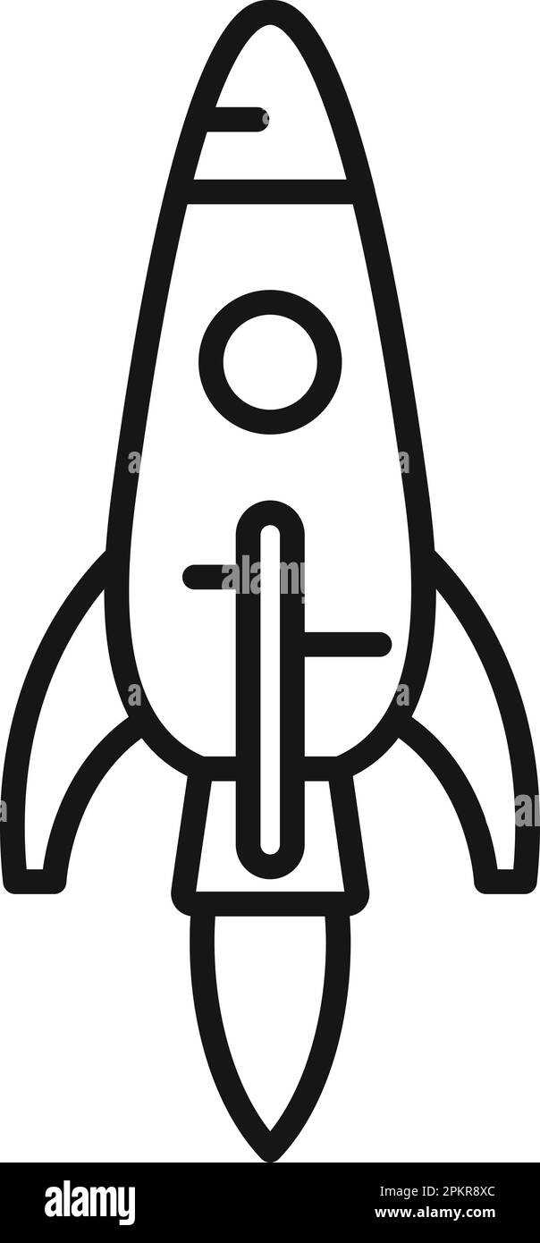 Sky shuttle icon outline vector. Space fire. Future smoke Stock Vector