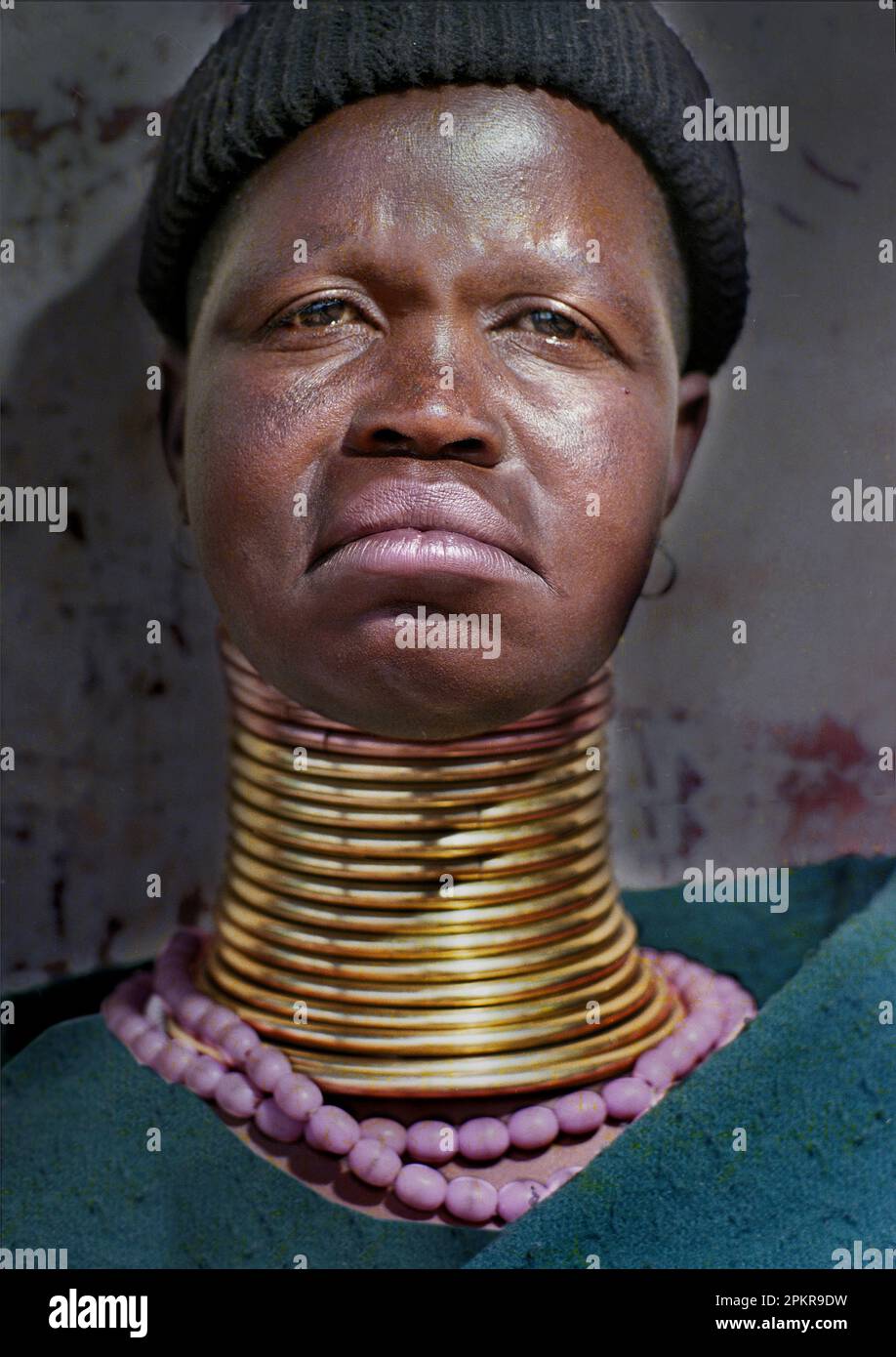 The metal rings worn by the woman of the Ndebele tribe are called