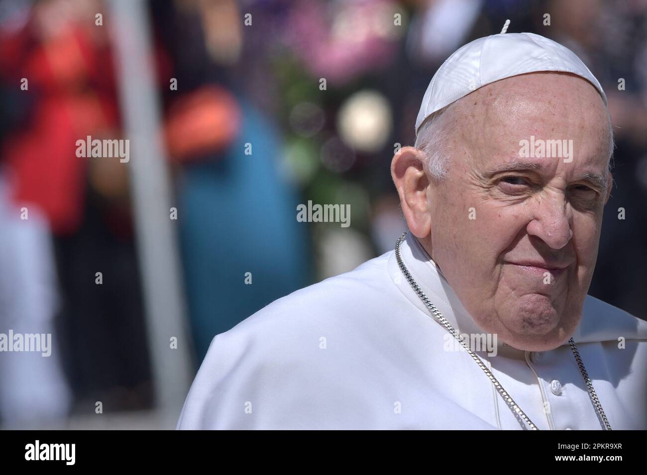 Pope Francis During The Easter Mass In St. Peter's Square, At The ...