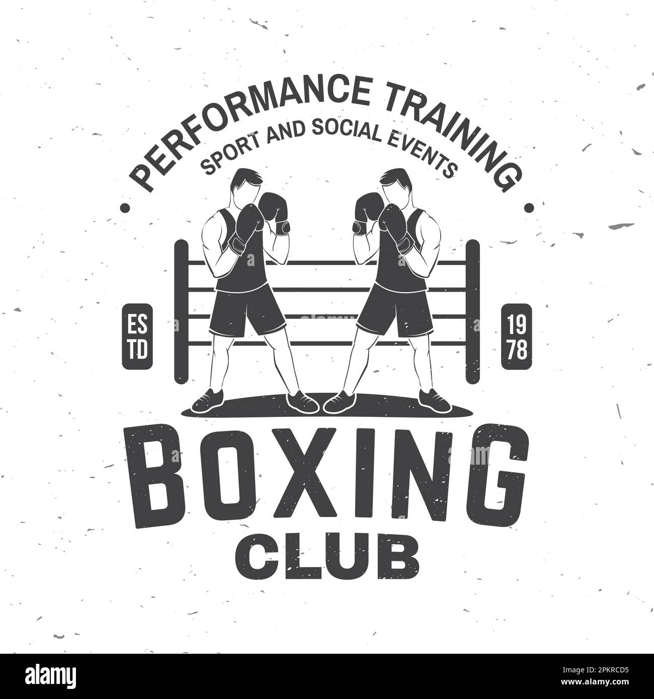 Boxing club badge, logo design. Vector illustration. For Boxing sport