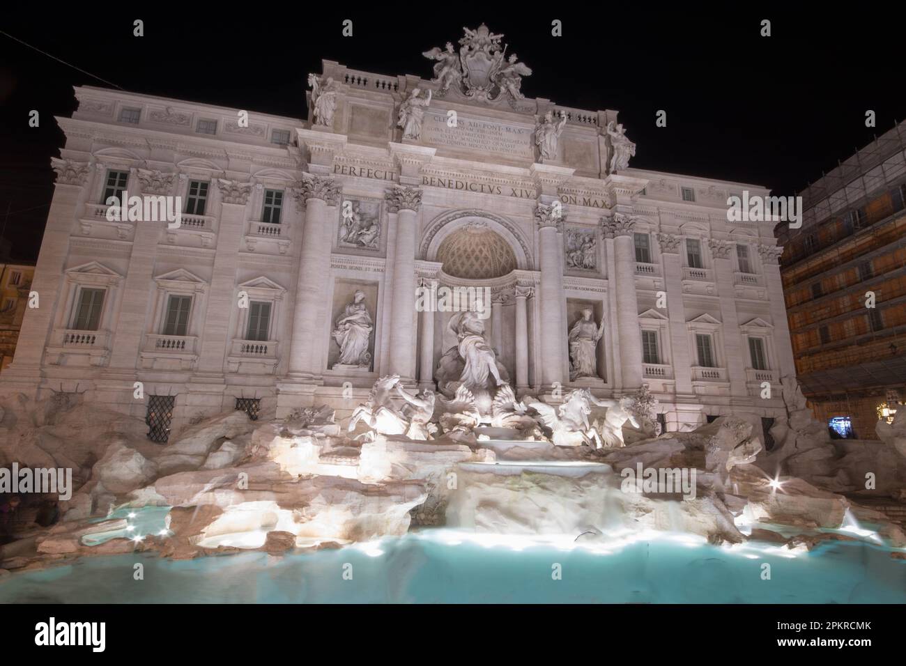 Rome, Trevi fountain at night Stock Photo