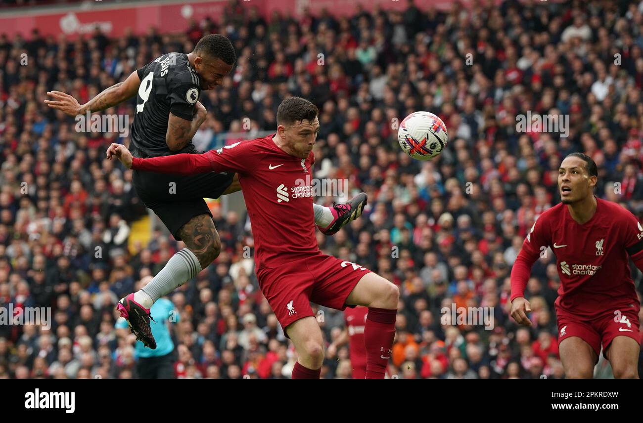 Arsenal's Gabriel Jesus scores their side's second goal of the game