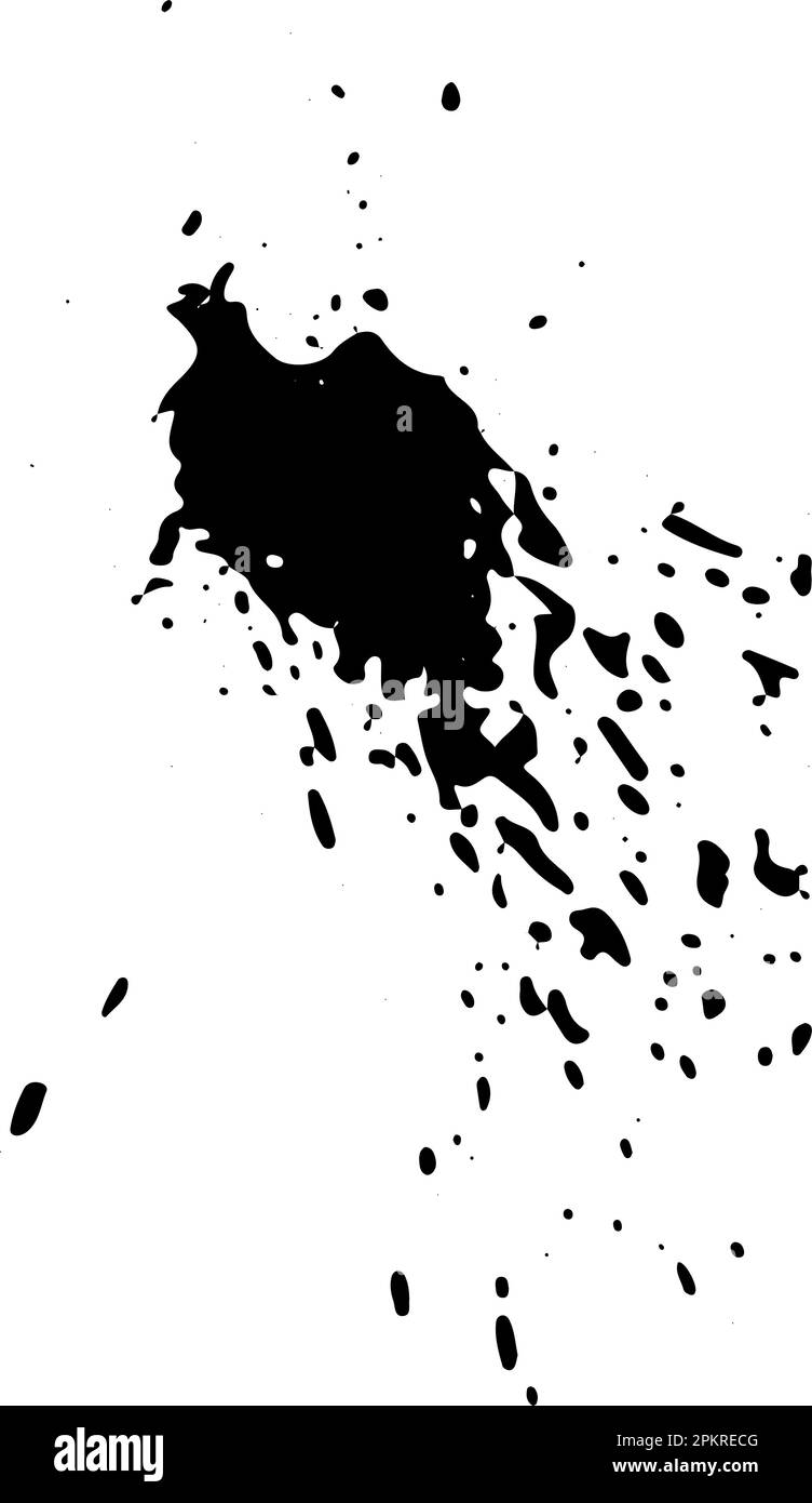 Spray paint brush, splatter patterns, texture, ink drop on vector Stock