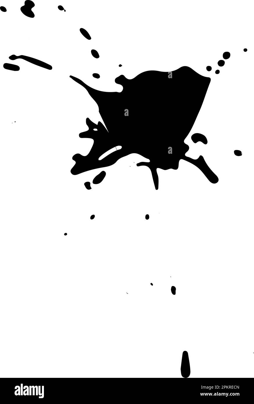 Spray paint brush, splatter patterns, texture, ink drop on vector Stock