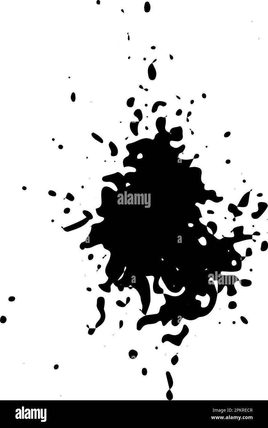 Spray paint brush, splatter patterns, texture, ink drop on vector Stock