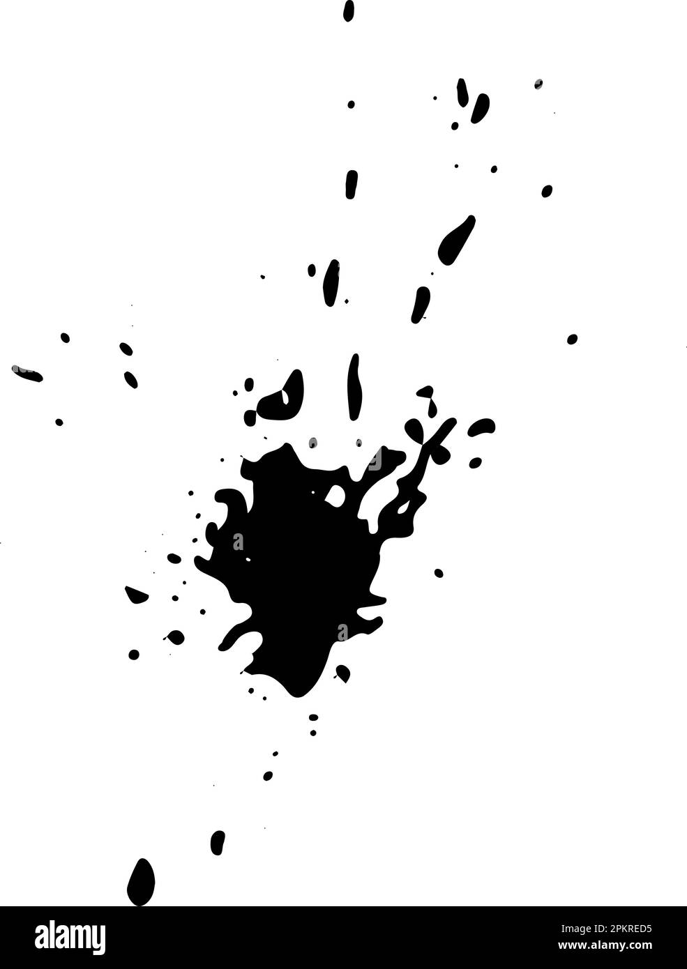 Spray paint brush, splatter patterns, texture, ink drop on vector Stock