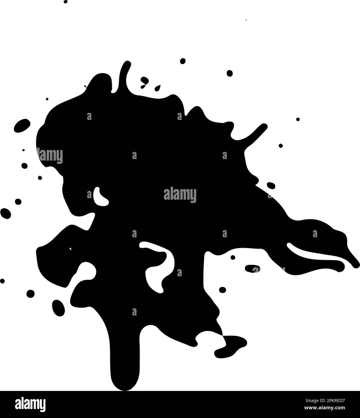 Spray paint brush, splatter patterns, texture, ink drop on vector Stock