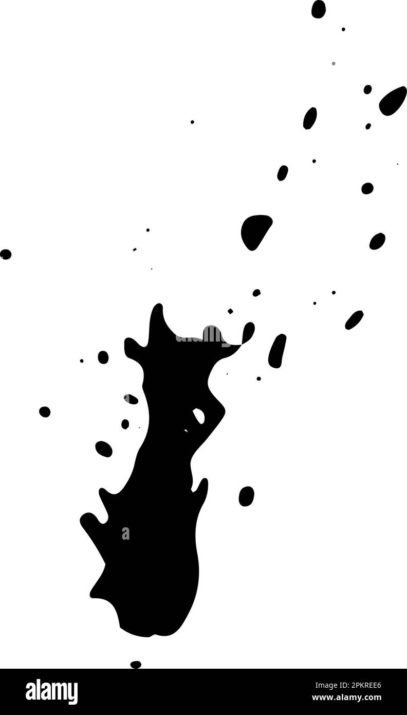 Spray paint brush, splatter patterns, texture, ink drop on vector Stock