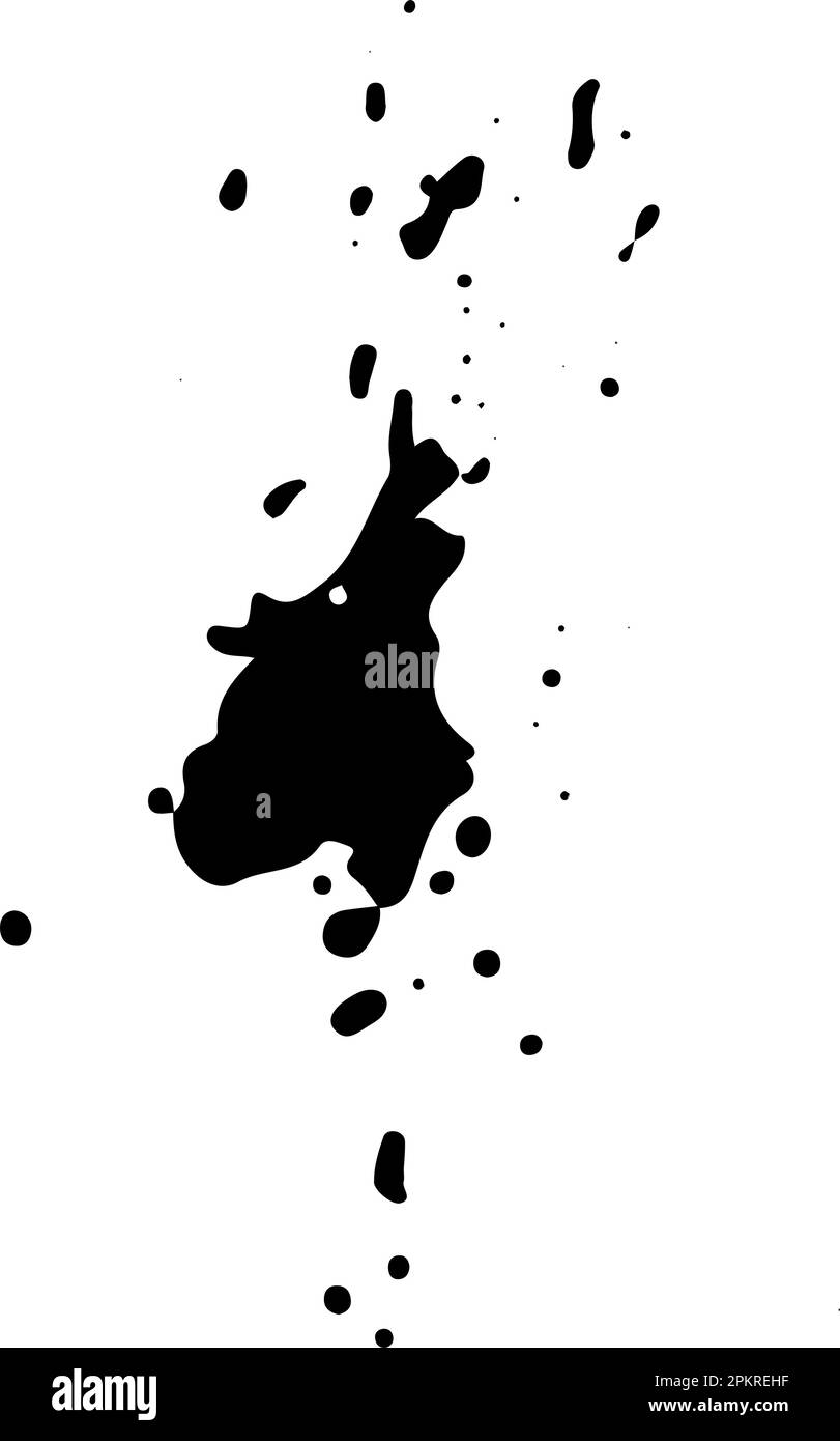 Spray paint brush, splatter patterns, texture, ink drop on vector Stock