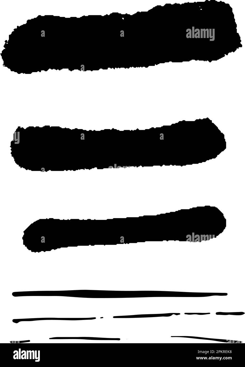 A collection of line brush effect of ink marker, paint drop on vector