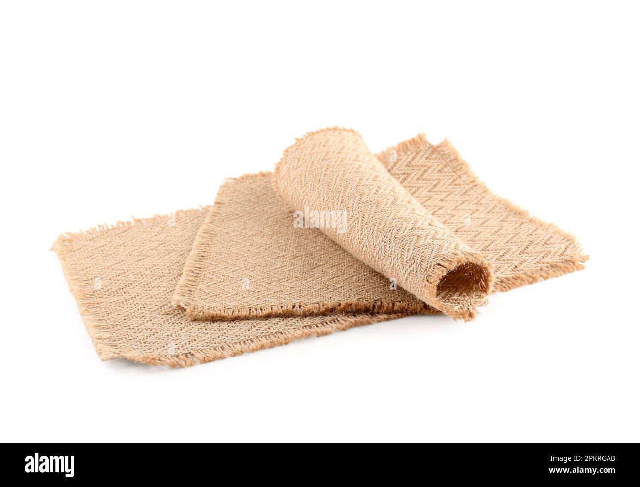 Clean fabric napkins on white background Stock Photo Alamy