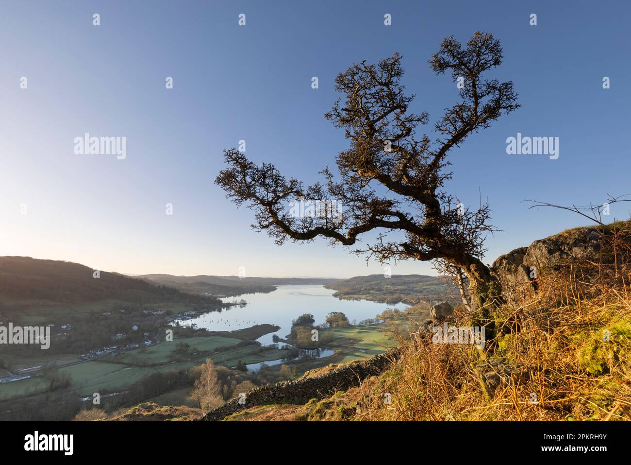 View from Loughrigg Fell, above Ambleside, with a stunning view down