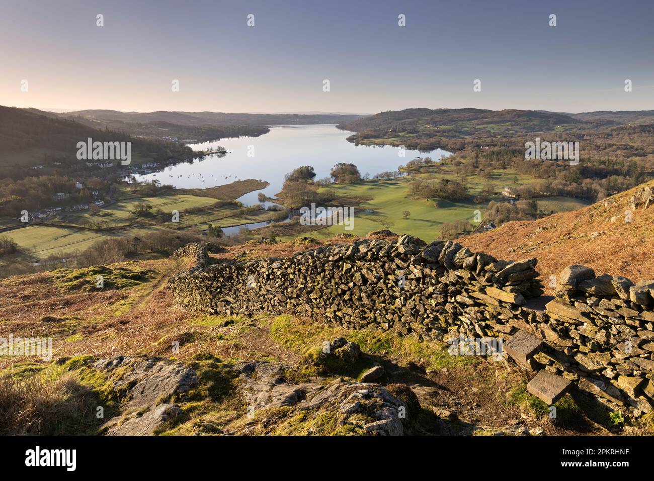 View from Loughrigg Fell, above the town of Ambleside, and with a