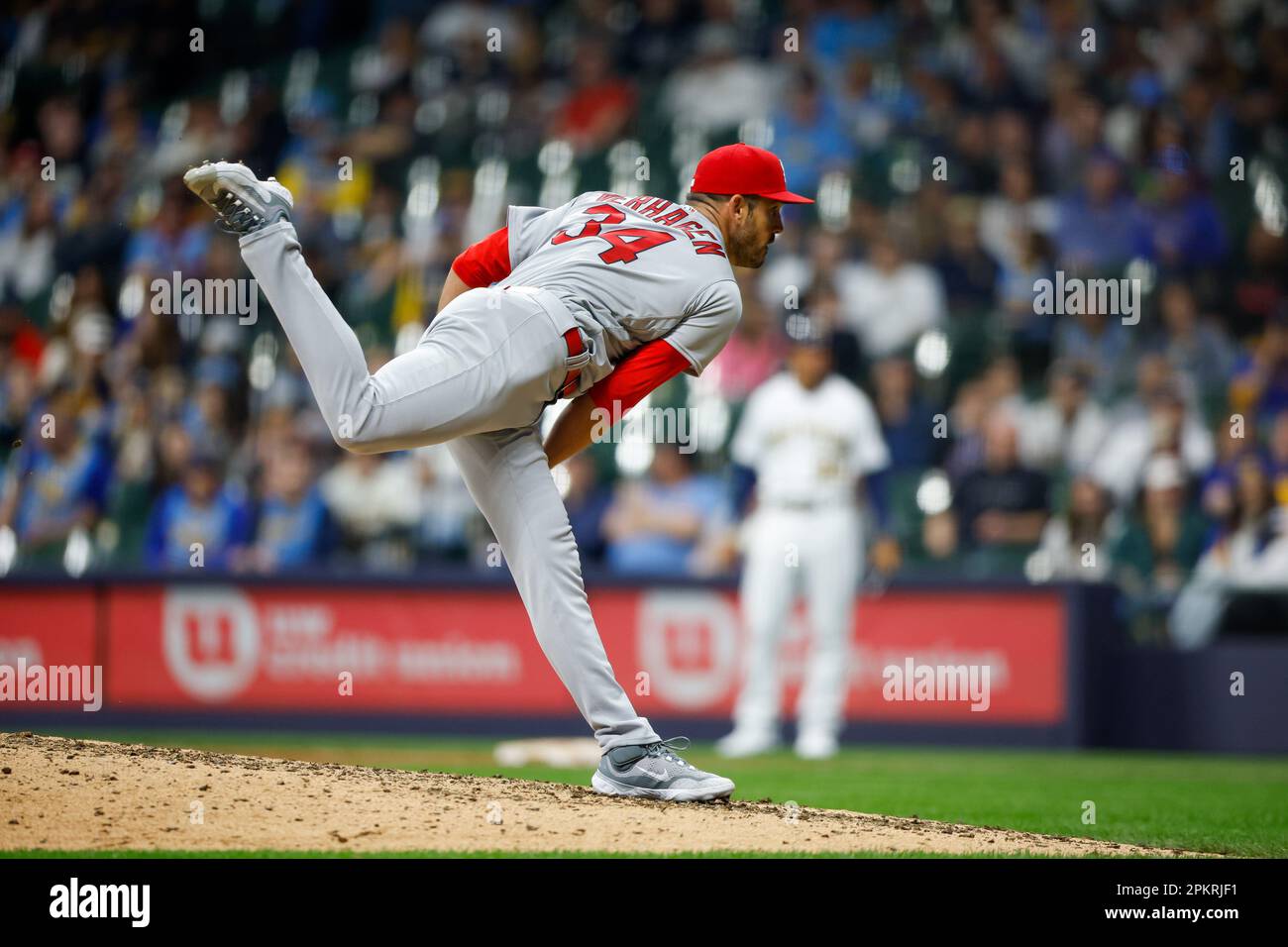 April 8, 2023 St. Louis Cardinals relief pitcher Drew VerHagen (34