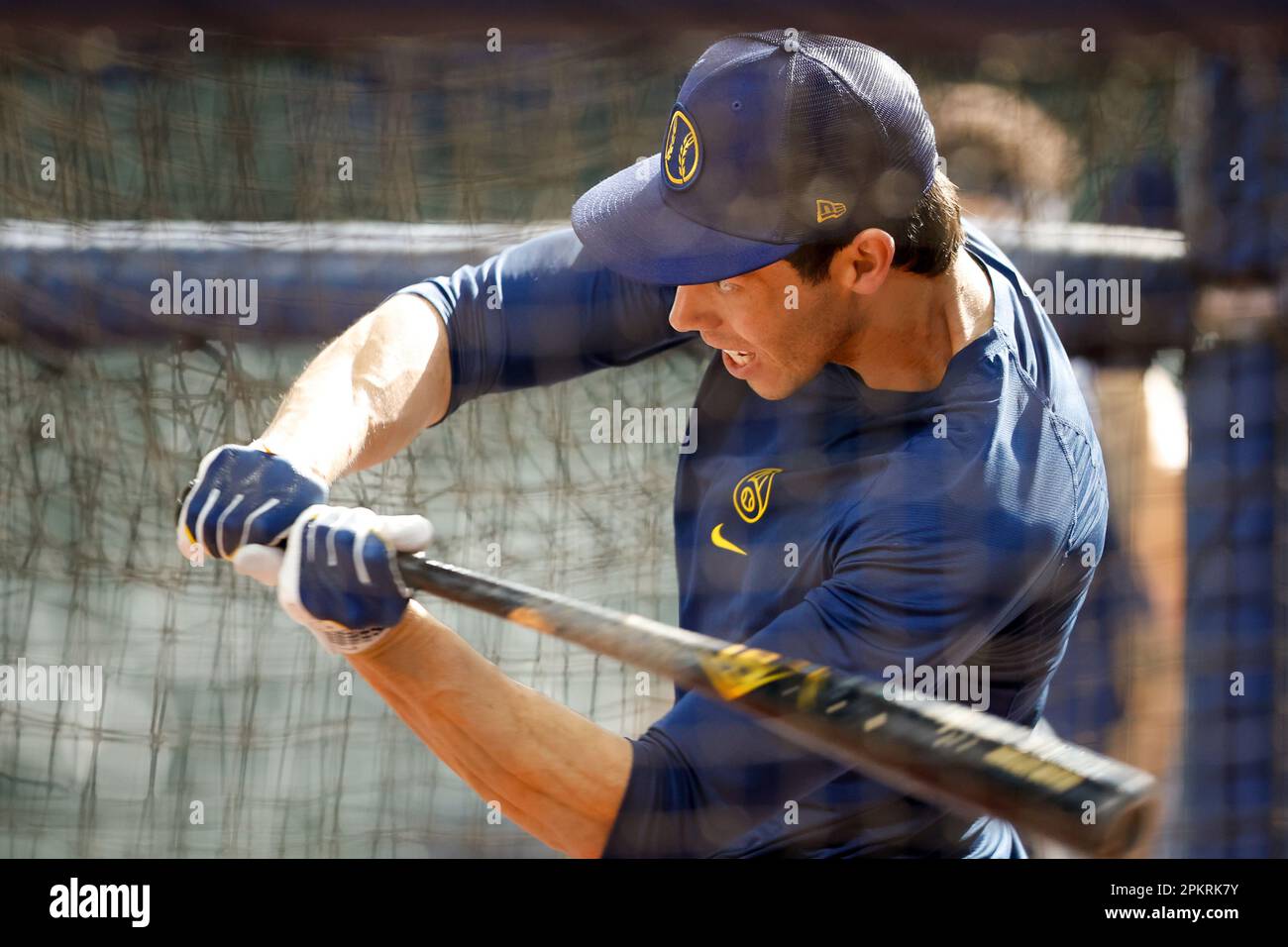 April 8, 2023 Milwaukee Brewers left fielder Christian Yelich (22