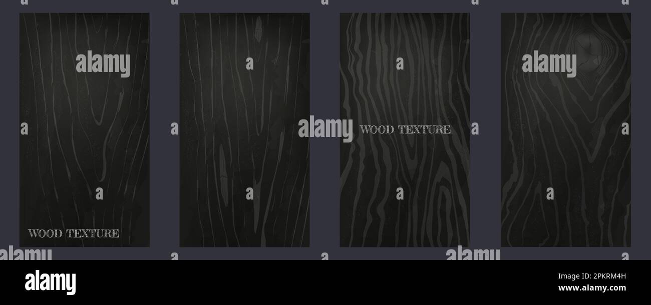 Wood grain patterns. Oak background. Black hardwood board surface. Dark ...