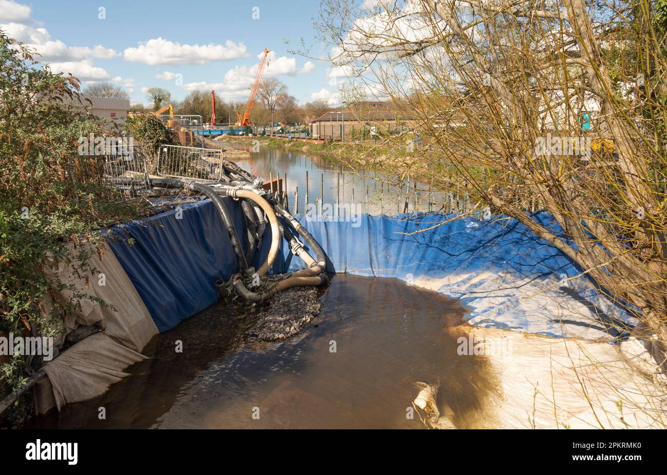 Salisbury, Wiltshire, England, UK. 2023. River Avon at the River Park