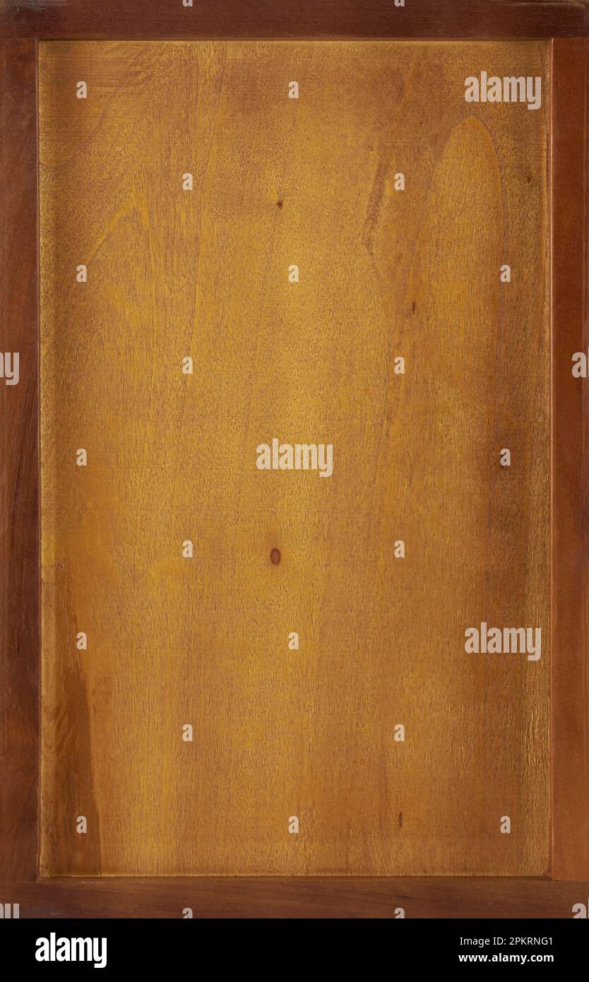 empty wooden noticeboard with a frame, old board background or