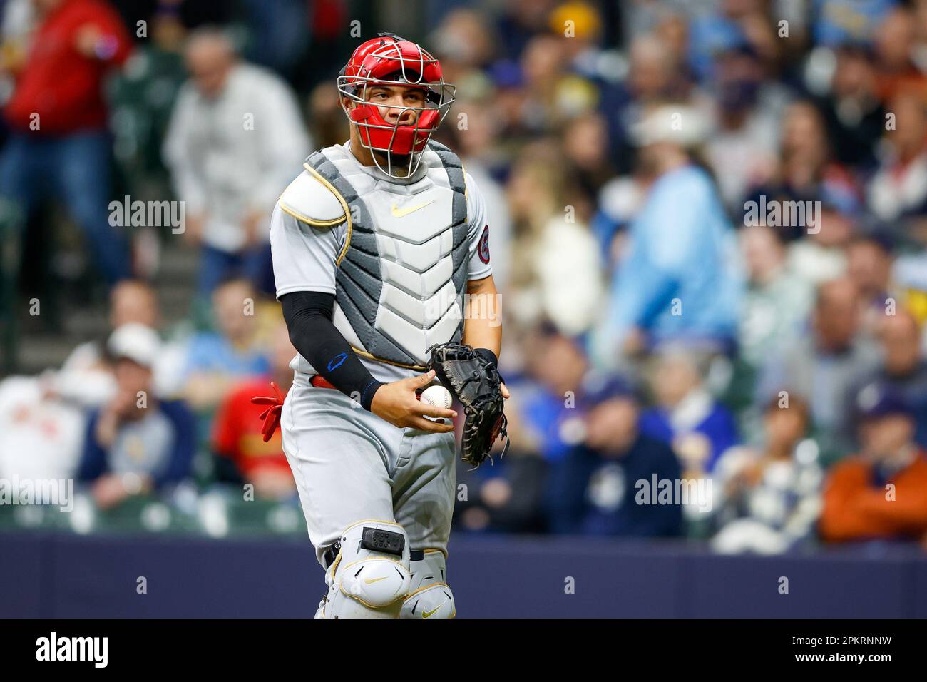 Milwaukee Brewers catcher William Contreras (24) in the first inning during  a baseball game against the Arizona Diamondbacks, Wednesday, April 12, 2023,  in Phoenix. (AP Photo/Rick Scuteri Stock Photo - Alamy