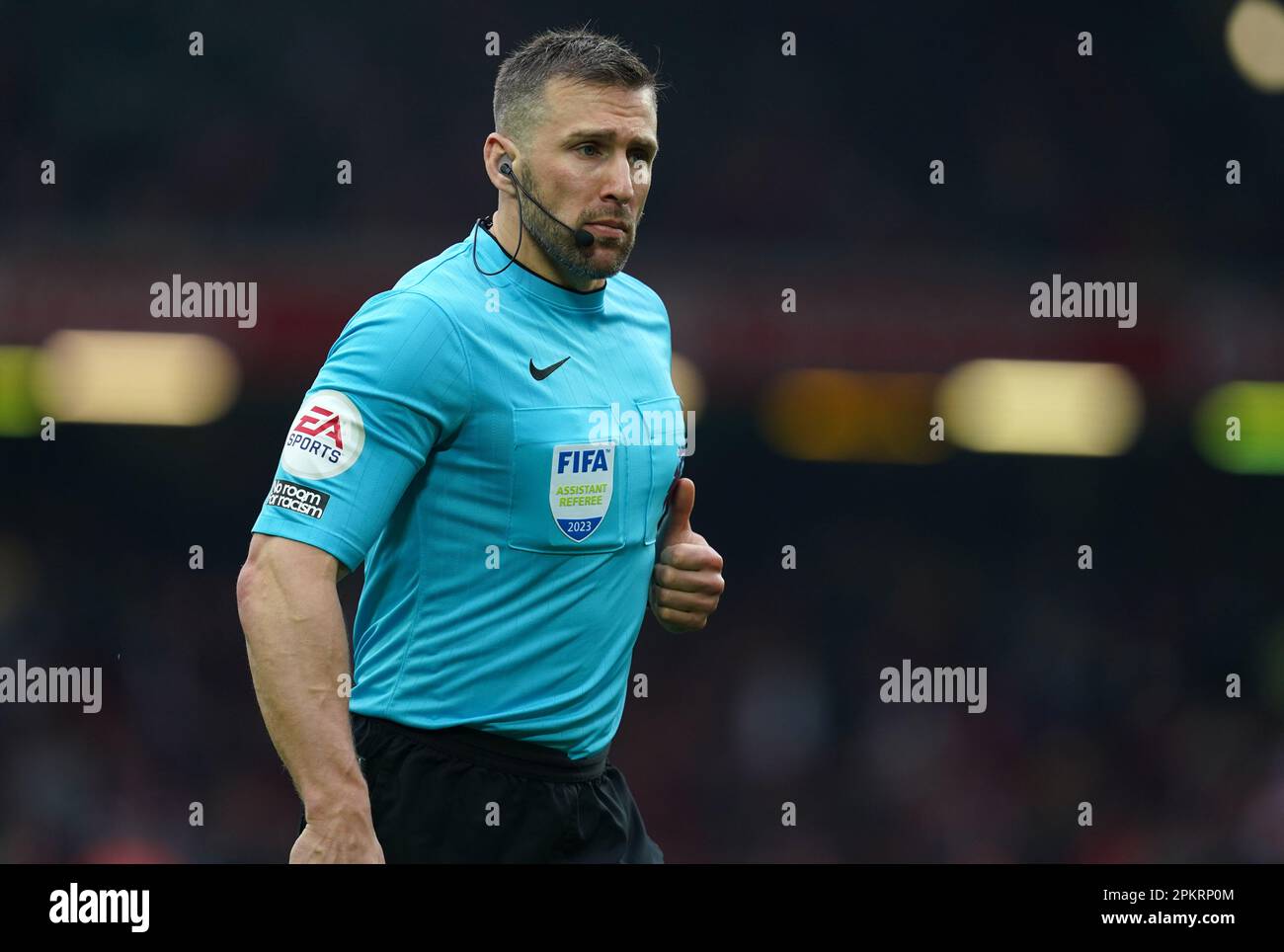 Assistant referee Constantine Hatzidakis during the Premier League