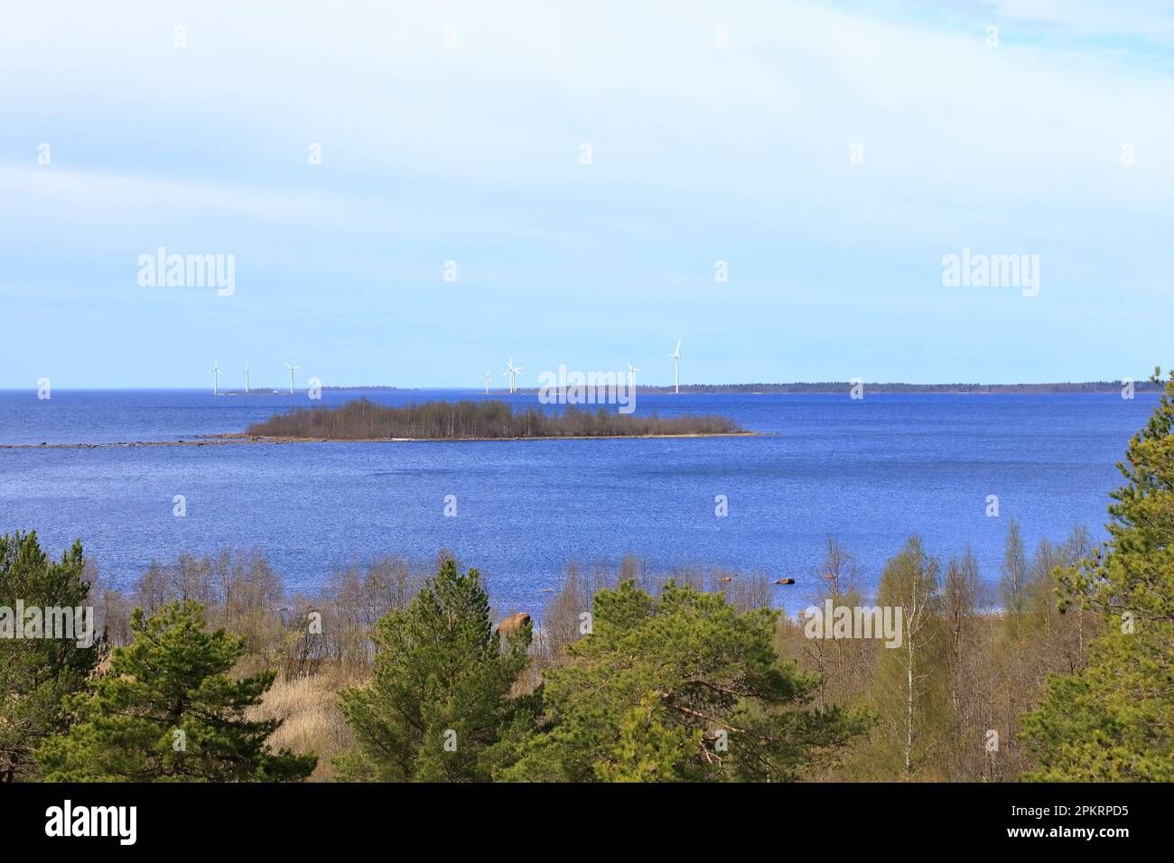 picturesque coastal landscape on the Baltic Sea near Merihelmi in Finland Stock Photo