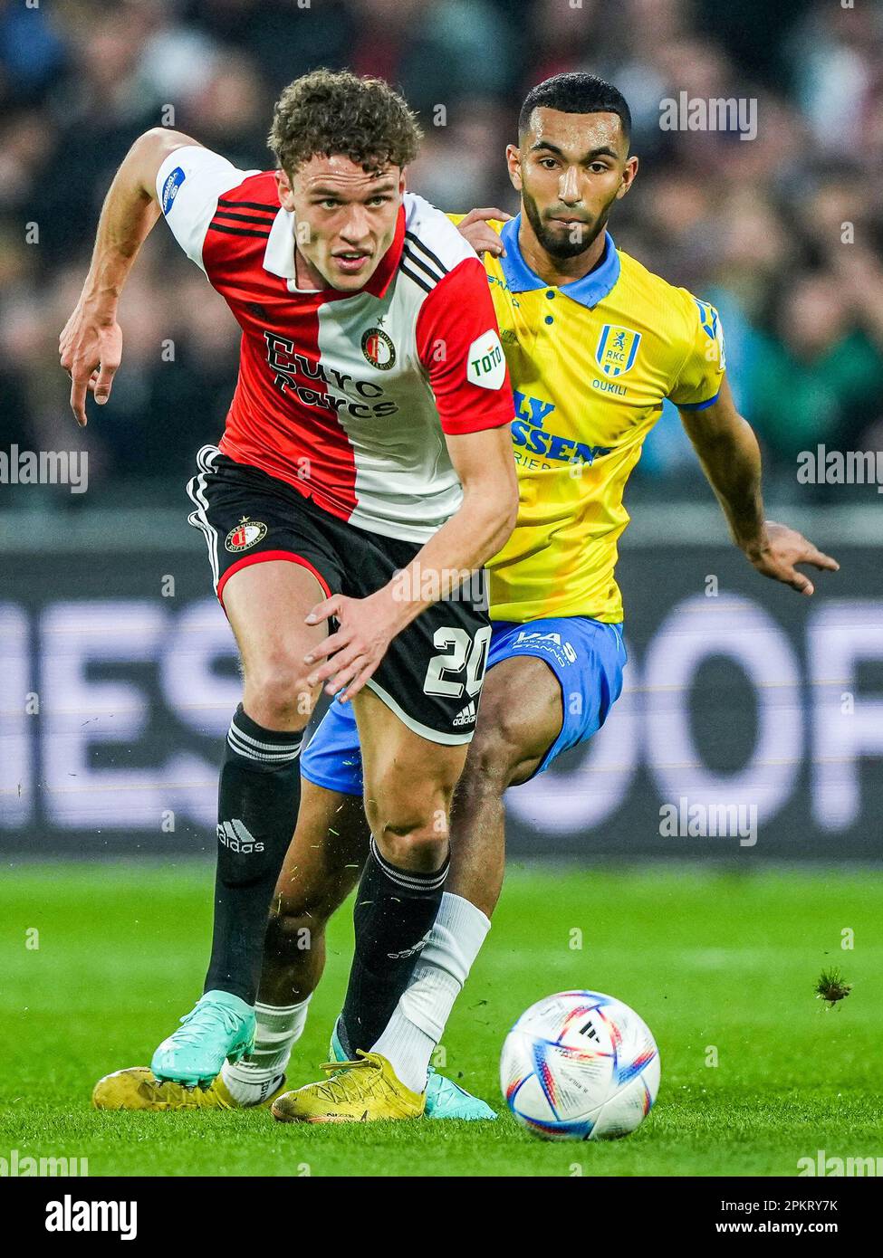 Rotterdam - Mats Wieffer of Feyenoord, Yassin Oukili of RKC Waalwijk ...