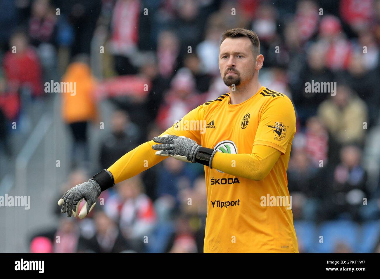 Mlada Boleslav, Czech Republic. 9th May, 2018. Players of Slavia