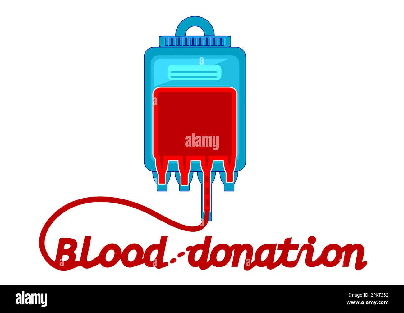 blood donation vector illustration isolated on white background Stock Vector