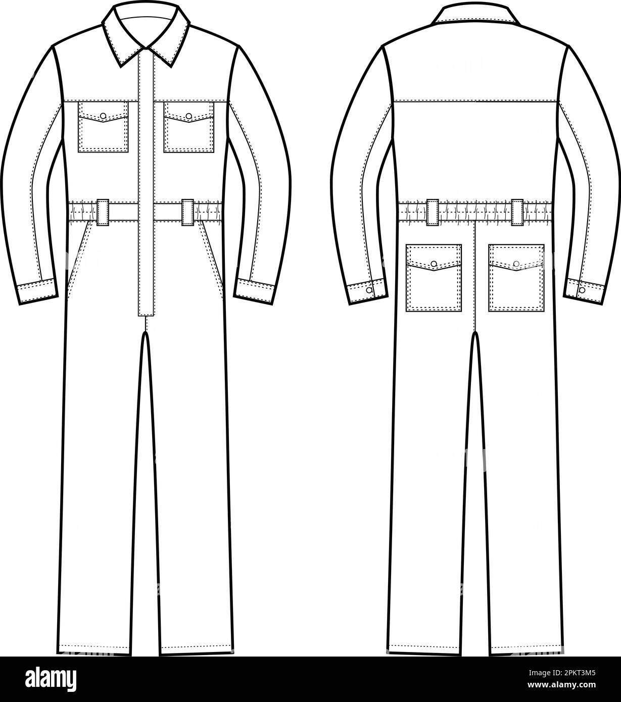 Mens work coverall. Fashion CAD Stock Vector Image & Art - Alamy