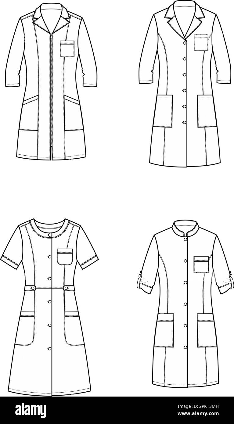 Womens medical dress. Fashion CAD Stock Vector Image & Art Alamy