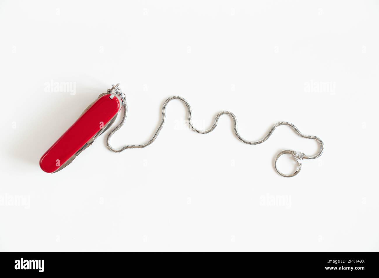 Multifunctional knife on a white background Stock Photo