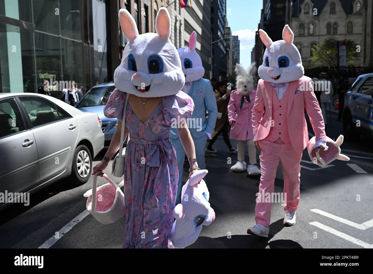 People attend the annual Easter Parade and Festival along Fifth