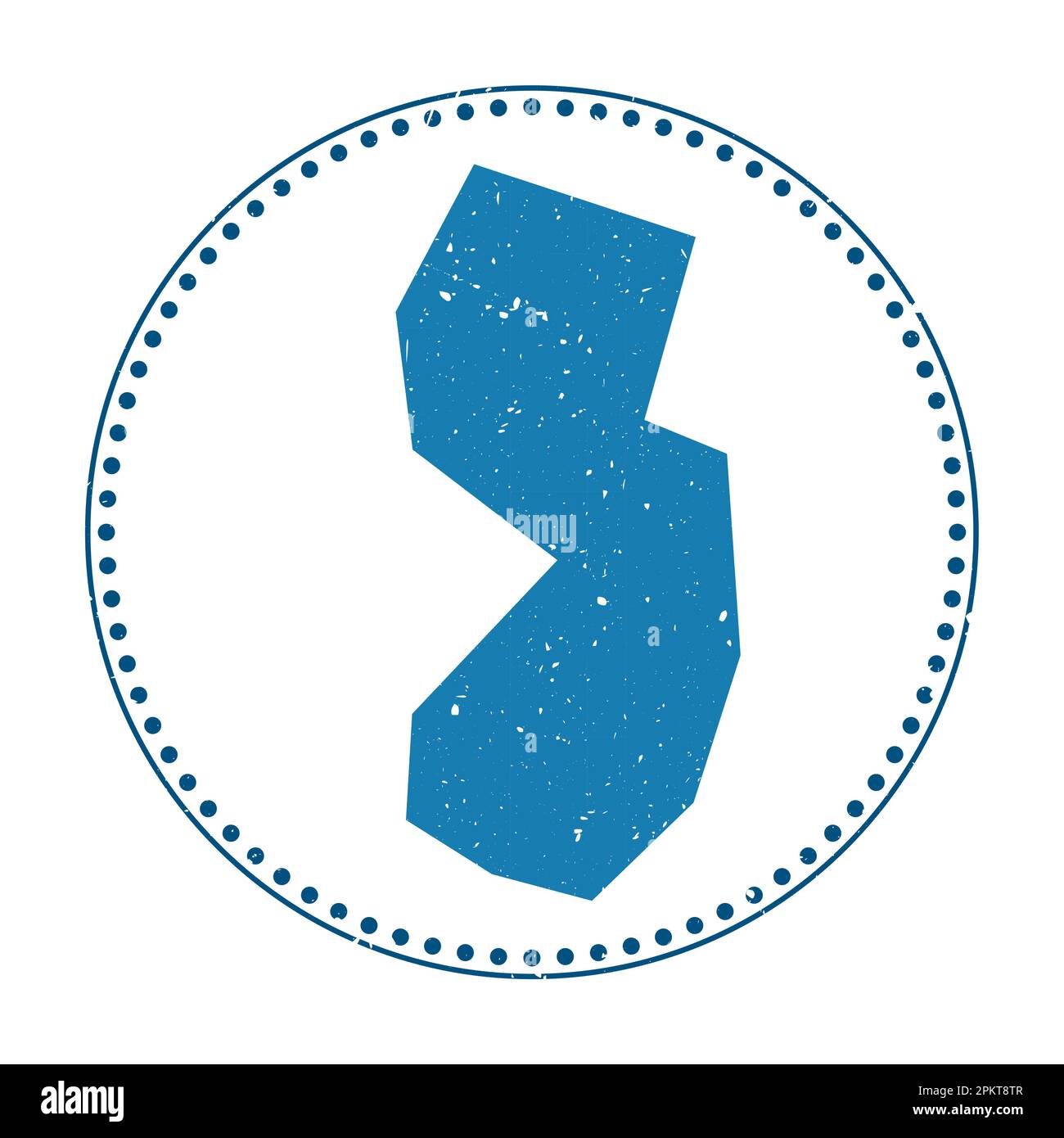 New Jersey sticker. Travel rubber stamp with map of us state, vector illustration. Can be used