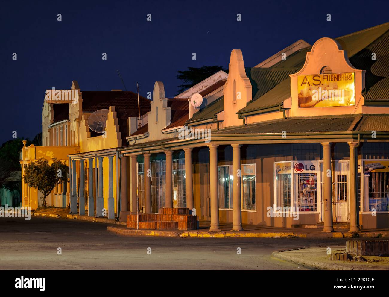 A row of shops along First Street in Clocolan Stock Photo - Alamy