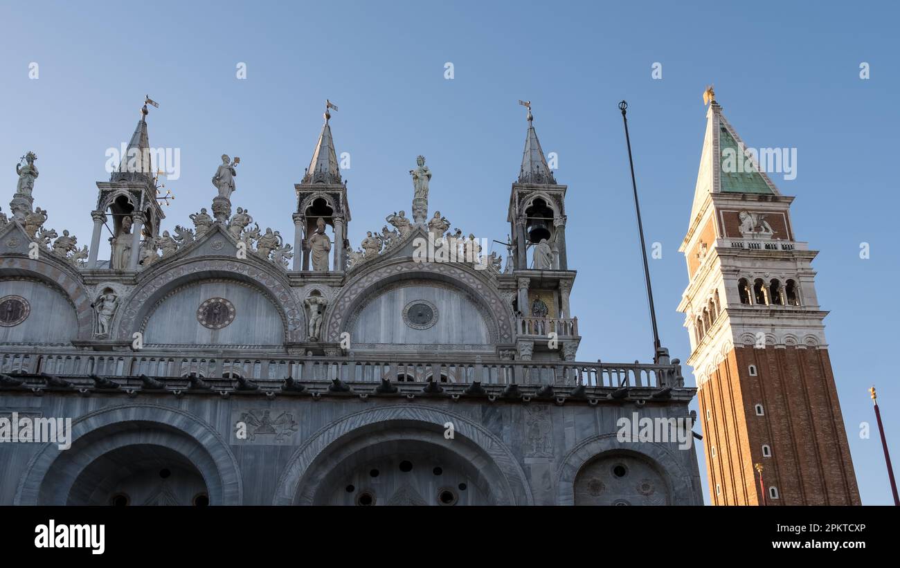 Architectural detail of Piazza San Marco (St Mark's Square) the