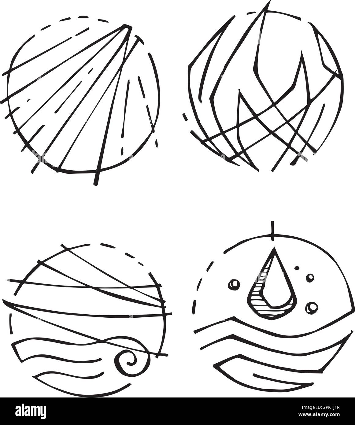 Hand drawn vector illustration or drawing of Christian Symbols Stock Vector