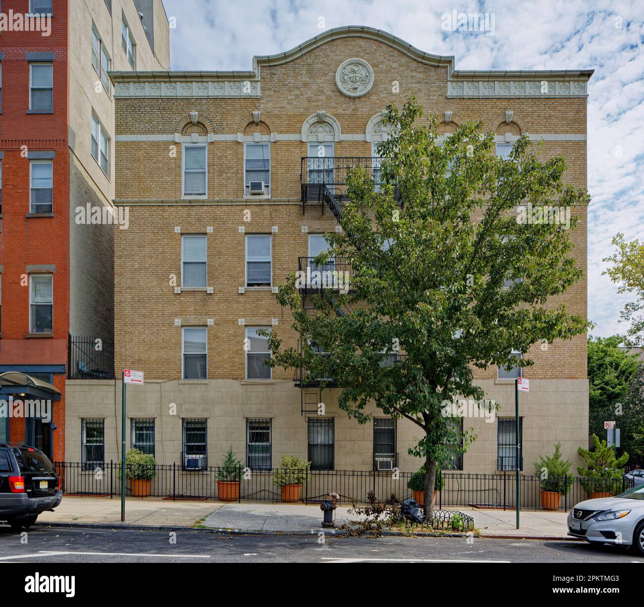 134 Boerum Place, in Boerum Hill, Brooklyn, is a lowrise brick apartment building at the corner