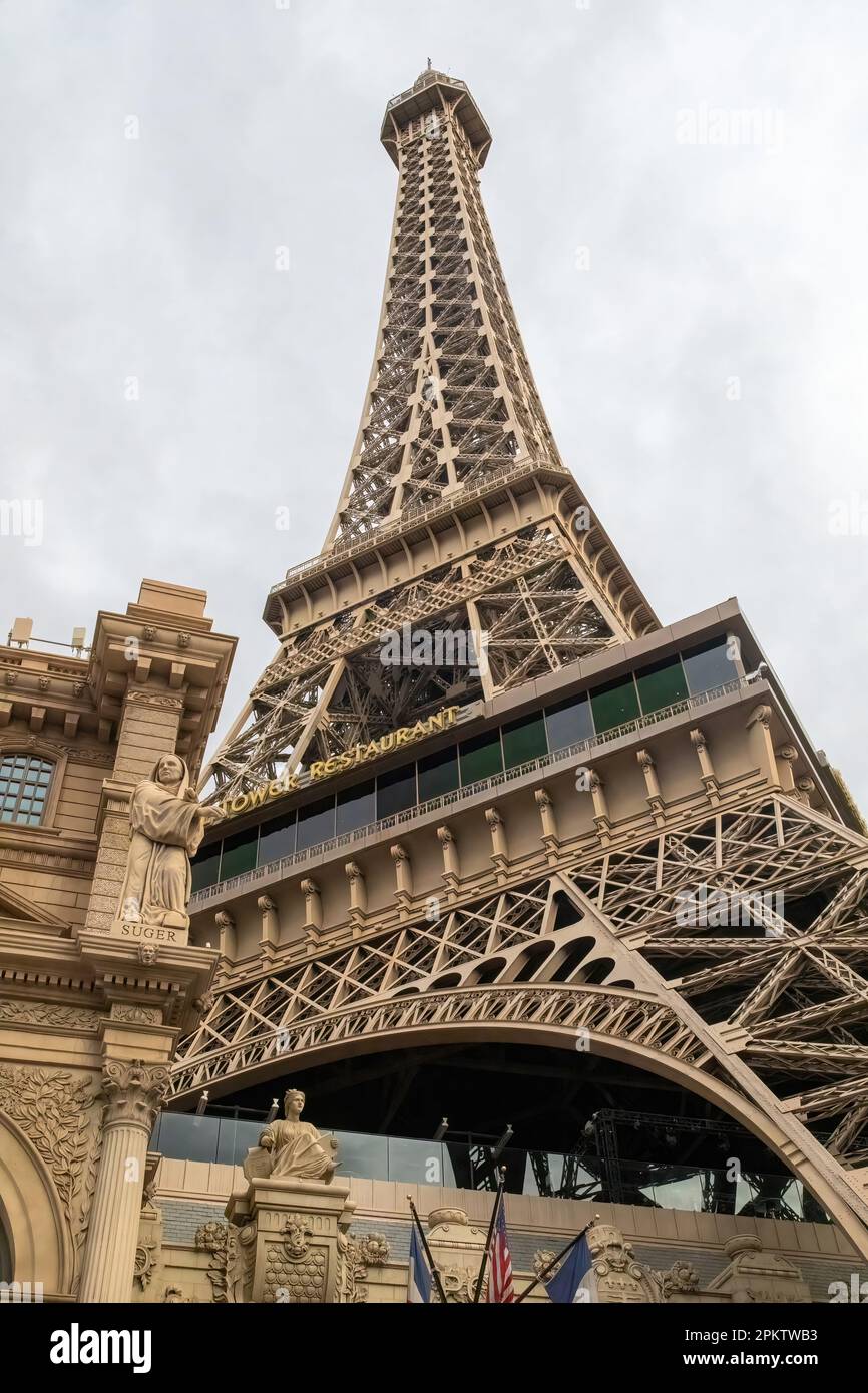 Vegas views from the Eiffel Tower restaurant Stock Photo - Alamy