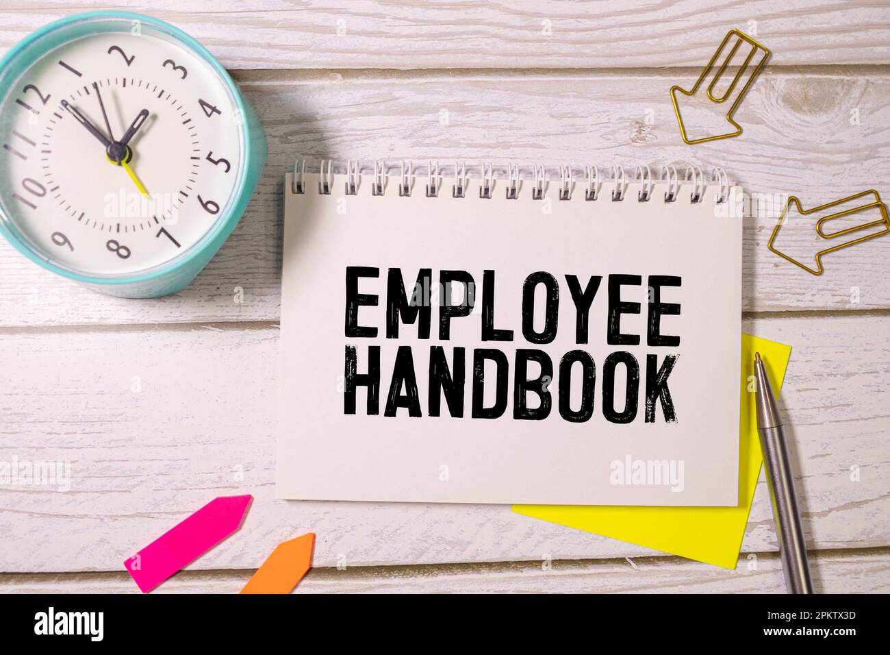 Text Employee handbook on white paper business concept Stock Photo Alamy