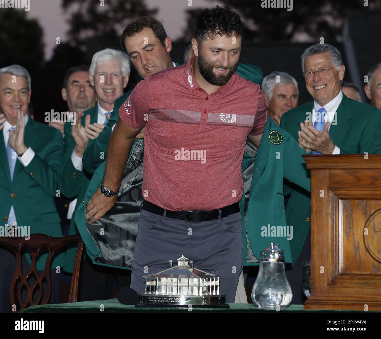 Augusta, United States. 09th Apr, 2023. Masters winner Jon Rahm