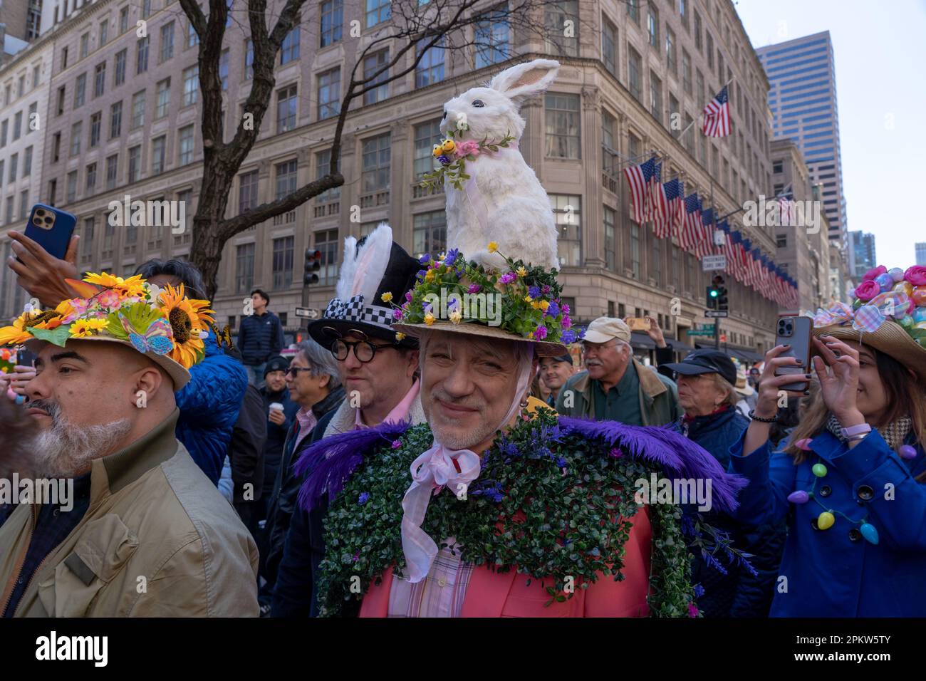 NEW YORK, NEW YORK APRIL 09 People wearing costumes and lavishly