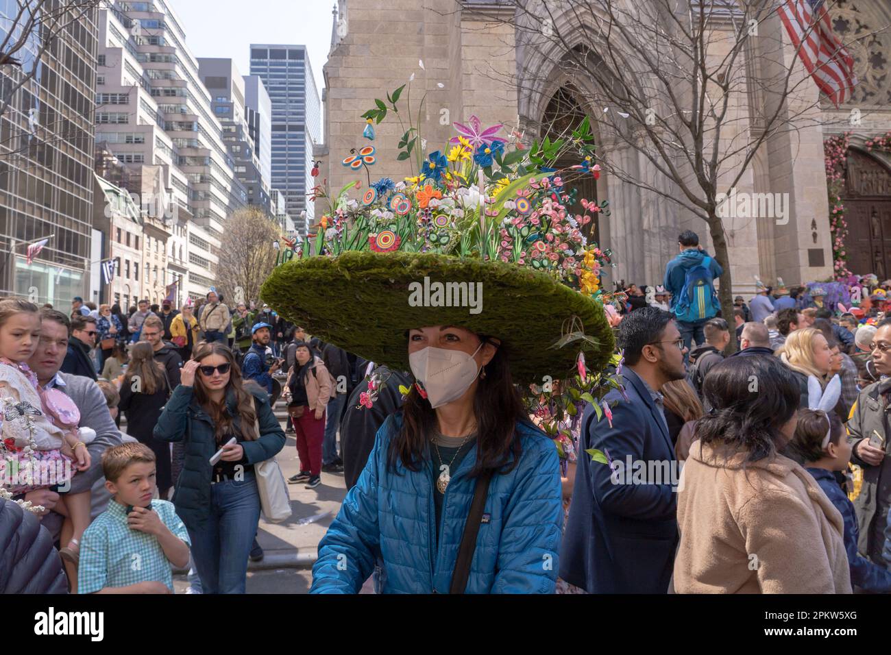 NEW YORK, NEW YORK APRIL 09 People wearing costumes and lavishly