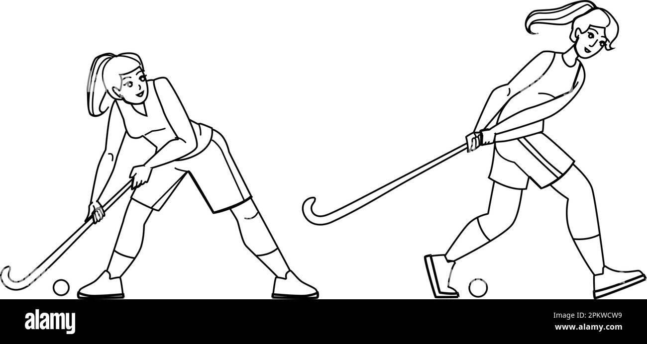 field hockey vector Stock Vector Image & Art Alamy