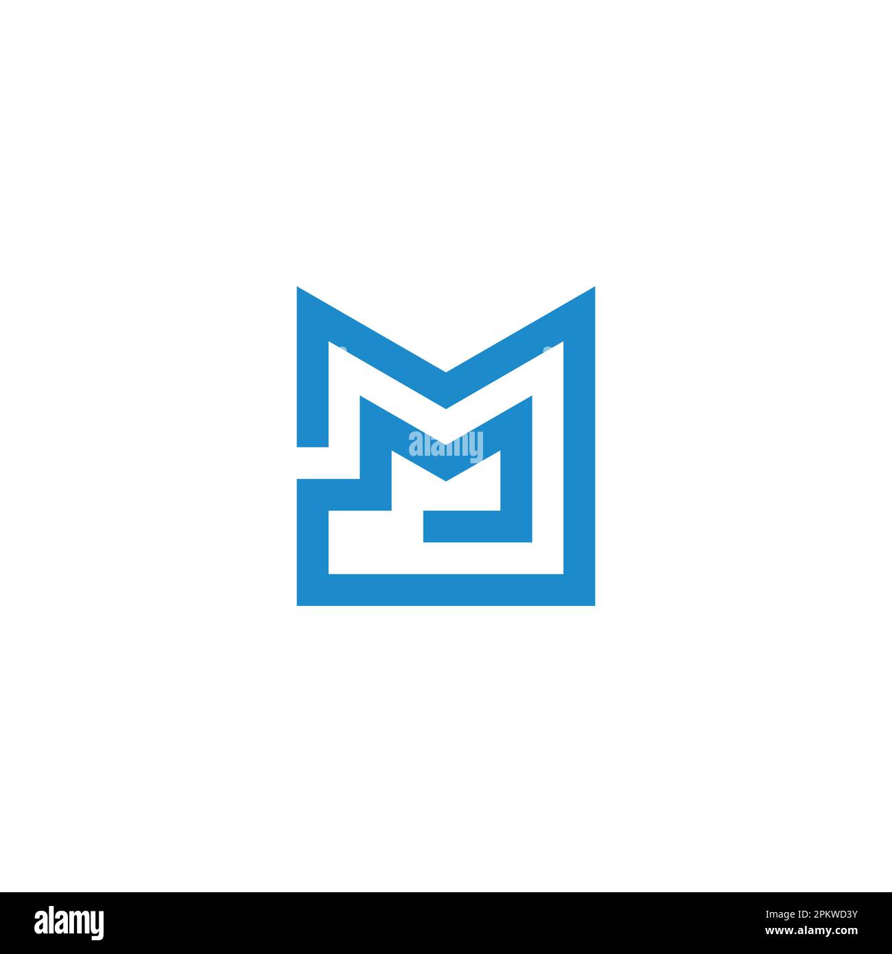 Letter Mm Stripes Connect Line Logo Vector Stock Vector Image Art Alamy
