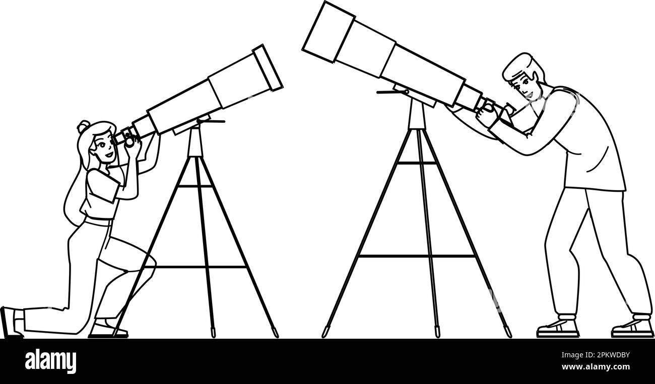look through telescope vector Stock Vector Image & Art Alamy