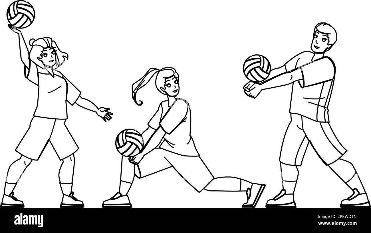 volleyball player vector Stock Vector Image & Art Alamy