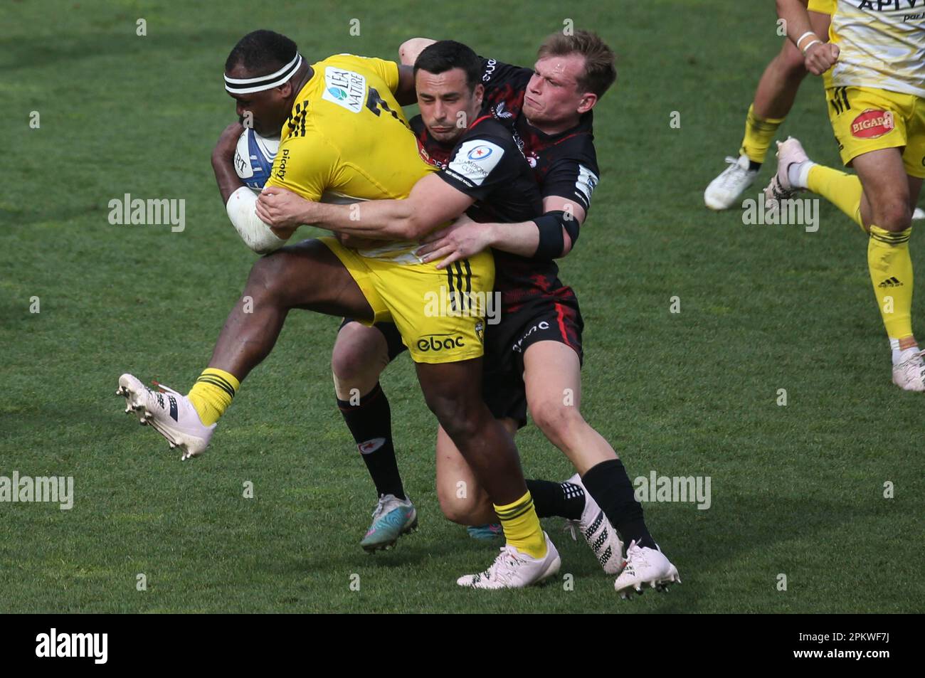 La Rochelle, France. 09th Apr, 2023. Levani Botia of Stade Rochelais during the Heineken Champions Cup, Quarter Finals, rugby union match between Stade Rochelais (La Rochelle) and Saracens on April 9, 2023 at Marcel Deflandre stadium in La Rochelle, France. Photo by Laurent Lairys/ABACAPRESS.COM Credit: Abaca Press/Alamy Live News Stock Photo